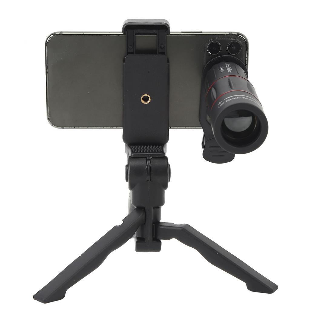 18X Monocular Telescope for Smartphone High Definition Monocular Telescope with Smartphone Adapter for Concert Bird Watching Traveling