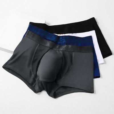 Calzoncillos bóxer transpirables antibacterianos para hombre con bolsa convexa 3DU: ropa interior cómoda para jóvenes