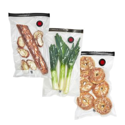 ZWILLING Fresh Save Set Vacuum Sealer Bag for Food 2 Gallon Sous Vide Bag Reusable Food Storage Bag for Meal Prep Reusable Snack Bag Dishwasher Safe
