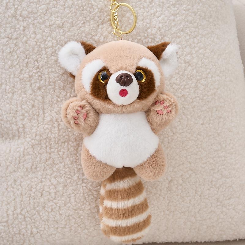 Entzückender Waschbär & Panda Plüsch Schlüsselanhänger Anhänger Spielzeug Geschenk