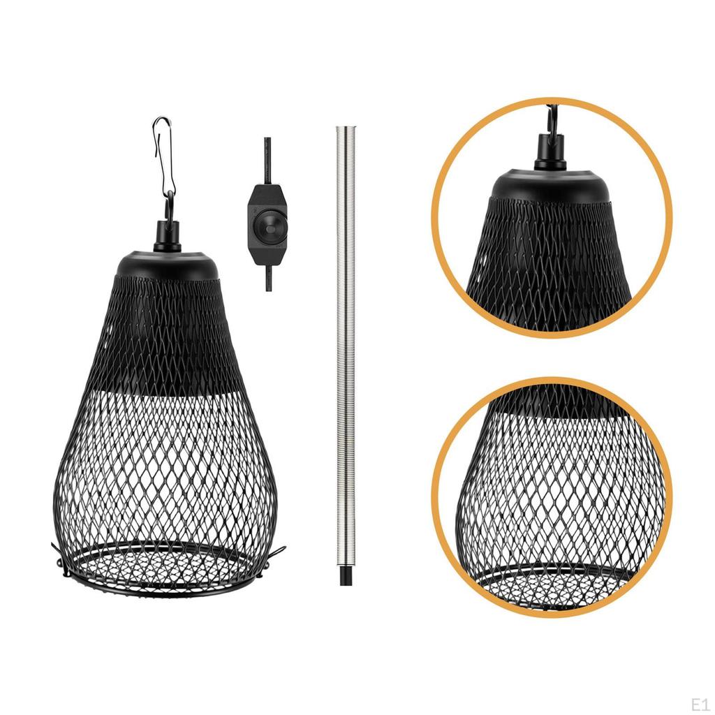 Reptile Heat Lamp Cap EU Plug Mesh Cage for Chicks