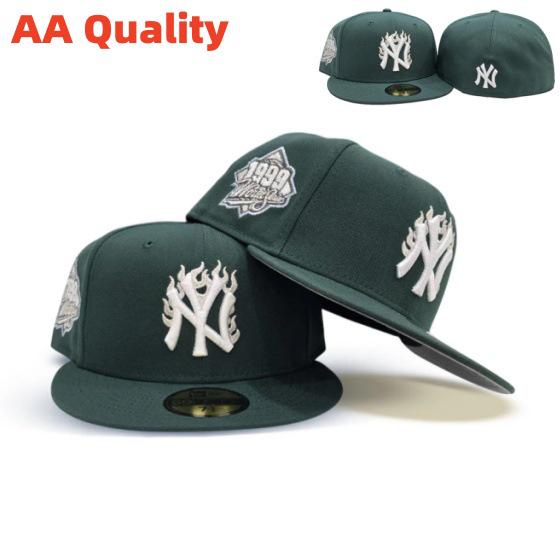 American Baseball Flat Brim Cap – LA Dodgers, NY Yankees, BOS Sox Embroidered Design, All Sizes