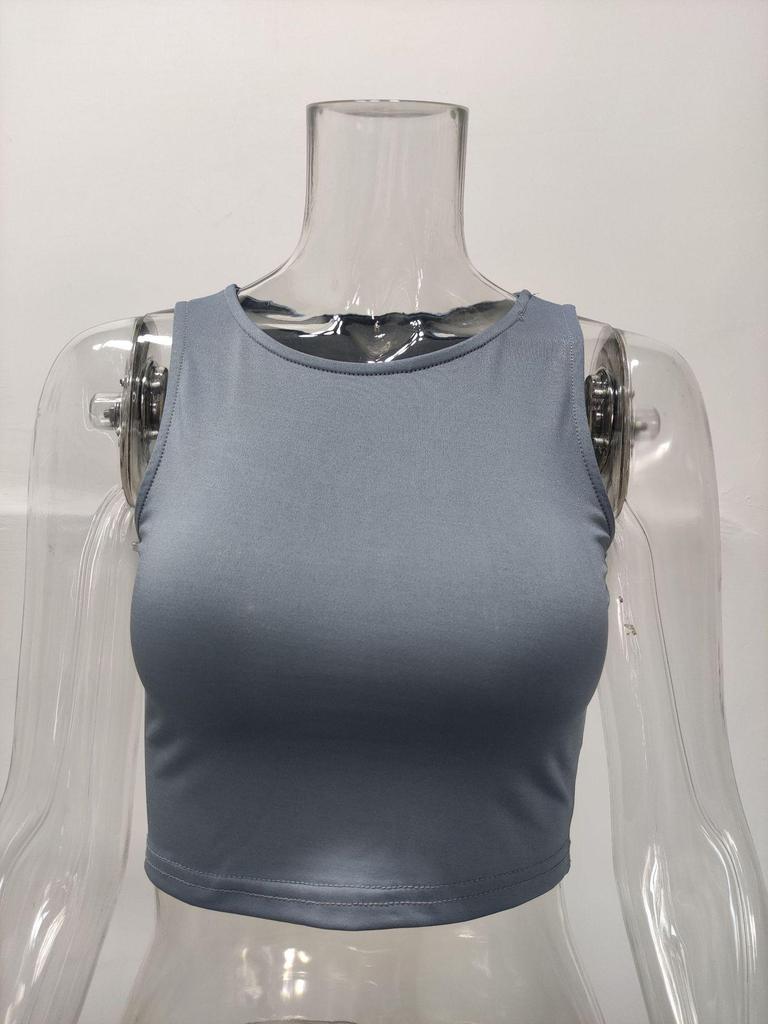 European & American Women's Sleeveless Racerback Crop Top