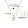 Waterproof Geometric Pendant Necklace PVD Plated Heart Pendant Necklace  For Women