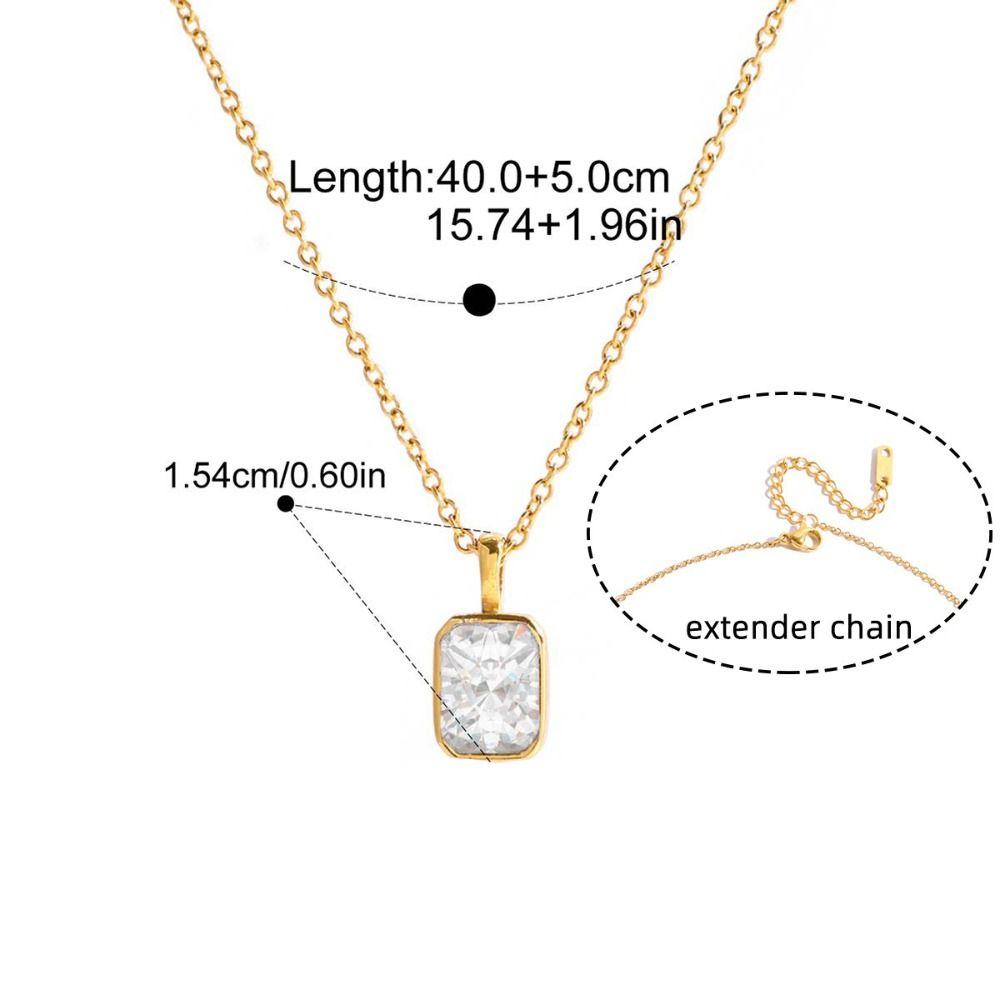 Waterproof Geometric Pendant Necklace PVD Plated Heart Pendant Necklace For Women