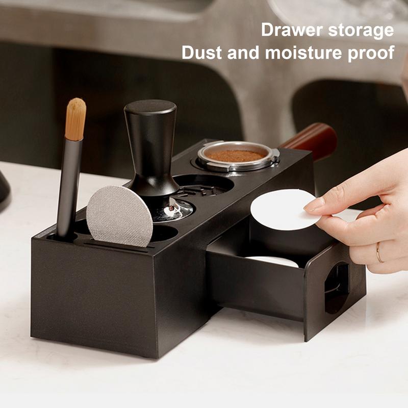 Espresso Tamping Station Espresso Coffee Organizer Box Espresso Organizer Portafilter Holder Espresso Coffee Organizer Box