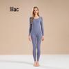 Ensemble d'automne pour femmes en pur coton uni: Couche de base, Pull, Pantalon, Sous-vêtements chauds fins pour filles