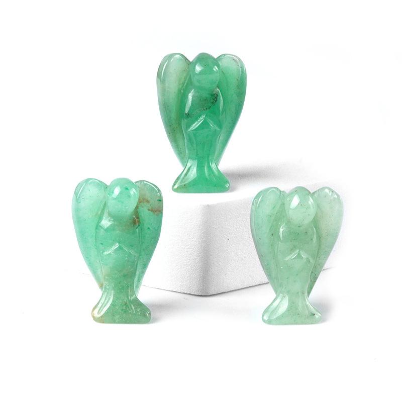 3Pc Healing Crystal Decoration Angel Shape Natural Quartz Agate Energy Gemstone Jewelry Home Decoration