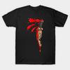 Herren Schwarzes Print-T-Shirt Fluch Kains No-Cut Transferpapier Print Baumwoll-T-Shirt