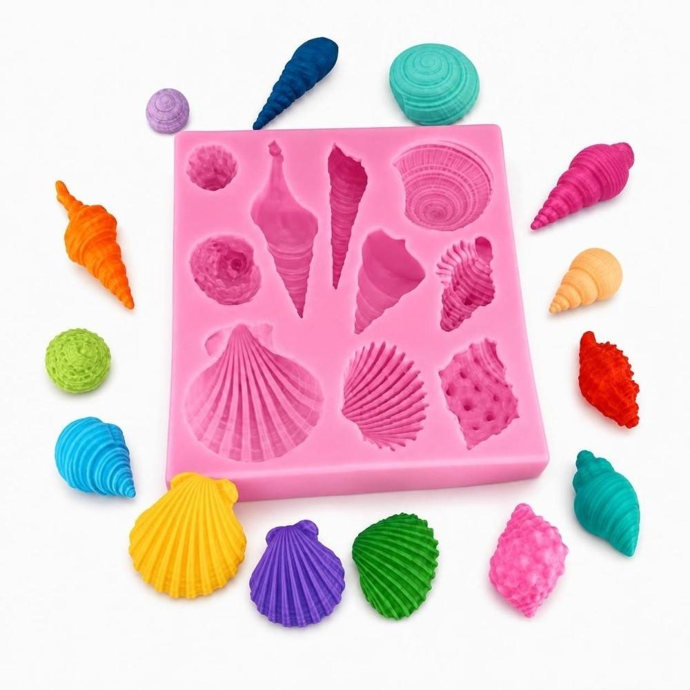 Easy Cleaning Conch Shell Fondant Mold  Cake Decorating Chocolate Making