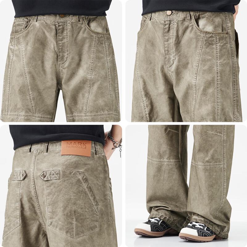 Mark Fairwhale Men's American Loose Straight Cotton Casual Pants