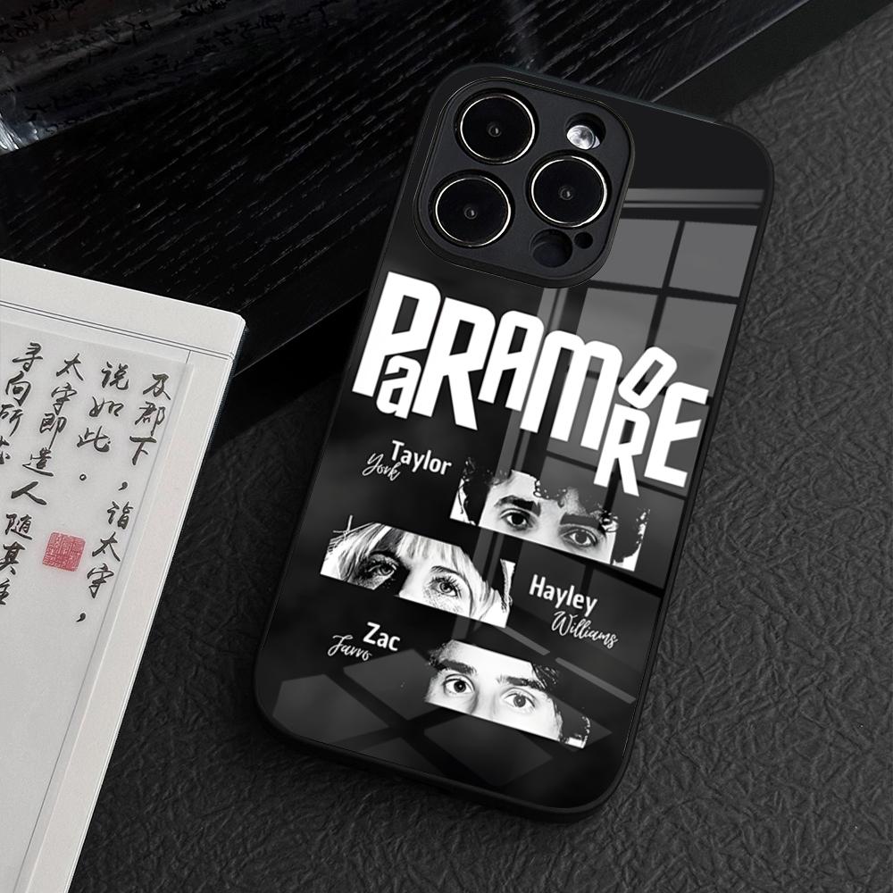 Paramore Band Whitepaper Phone Case For IPhone 17 Pro Max 15 16 Pro 14 Plus 12 11 13 14 Magsafe Wireless Charge Glass Cover