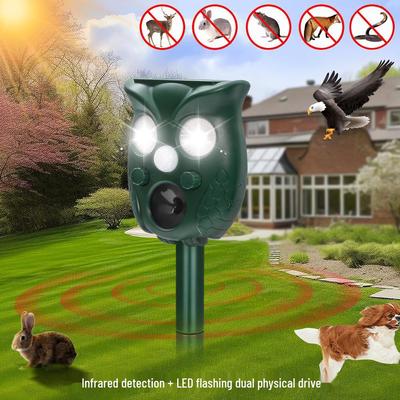 Solarer Ultraschall-Tiervertreiber: Vogel-, Nagetier-, Katzen- und Hundevergrämer mit Infrarottechnologie