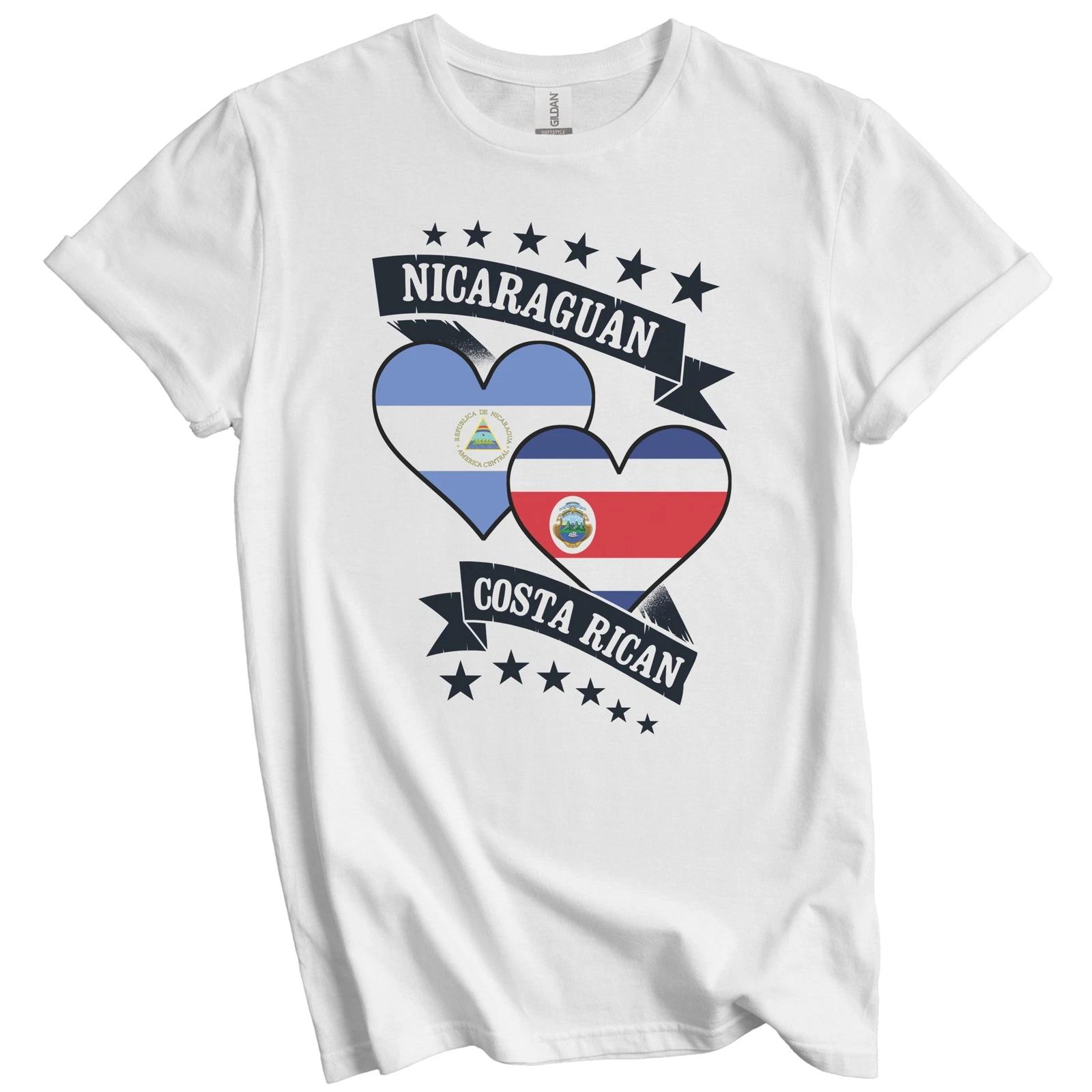 Nicaraguan Costa Rican Heart Flags Nicaragua Costa Rica T-Shirt M