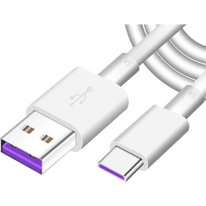Cable usb c [1 m] cable usb de type c 5a câble chargeur rapide pour samsung galaxy s20 s8 s9 s10 s21 a50 a51 a40 a20e,huawei p30