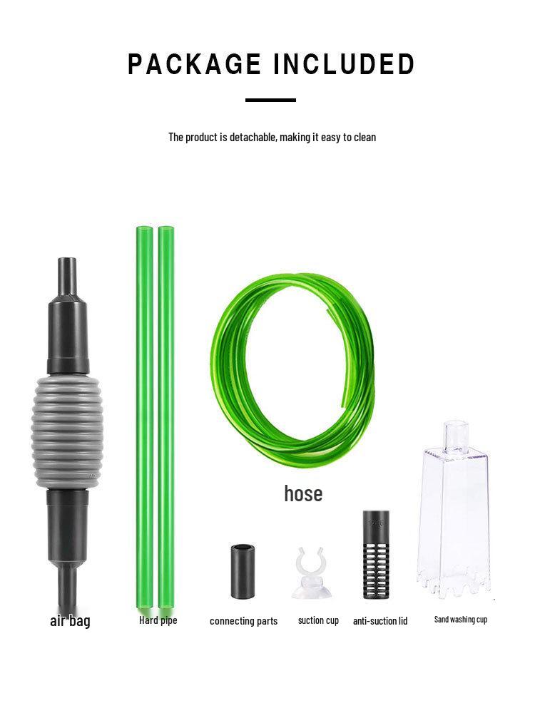 5-Piece Fish Tank Cleaning Kit with Algae Scraper & Siphon Tube