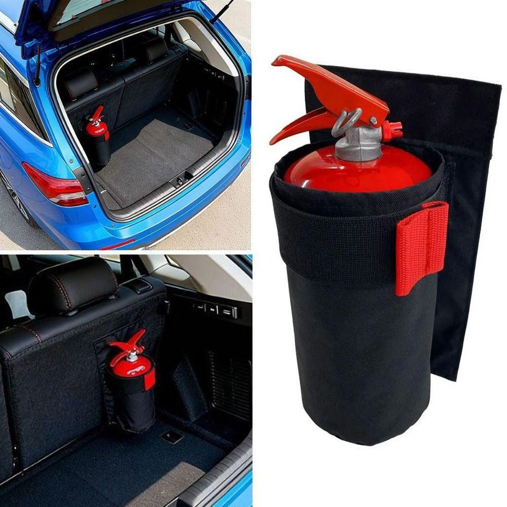 Wear-Resistant Fire Extinguisher Storage Bag Trunk Mount Car Extinguisher Bag Commuting Space