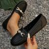 Fashion Ladies Shoes 2025 Brand Slip-on Women's Flats Fashion Metal Decoration New Casual Plus Size Light Best Seller Flat Low Heels