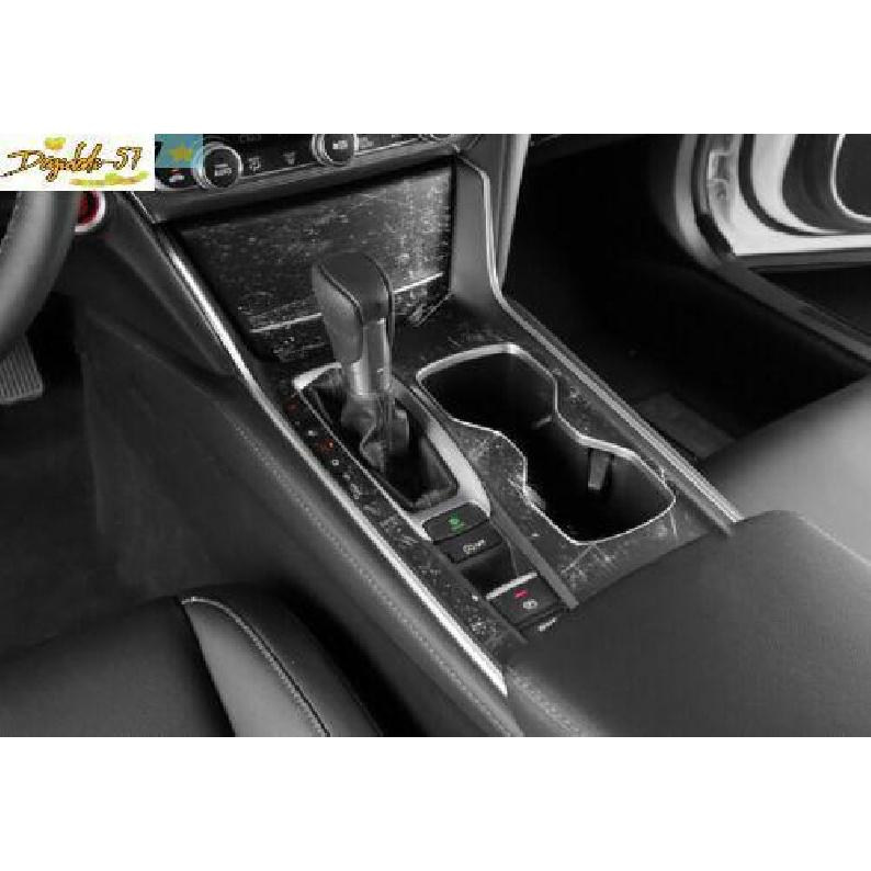 For Honda Accord 10th 2018- Black Steel Middle Console Gear Shift Panel Trim