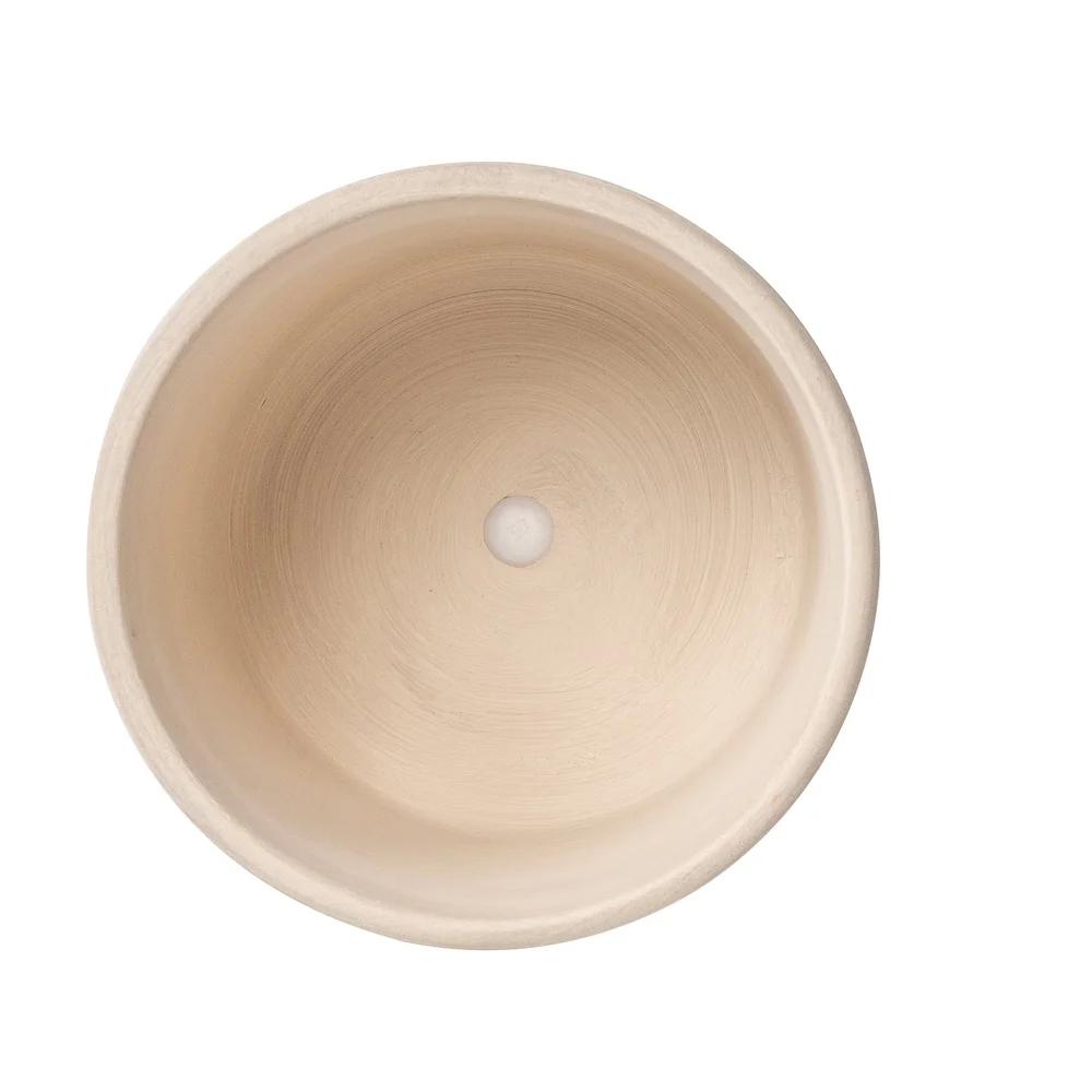 Okrągła ceramiczna doniczka z otworami drenażowymi Solidna rowkowana doniczka do wnętrz Sukulenty Kwiaty Rośliny domowe Wystrój domu