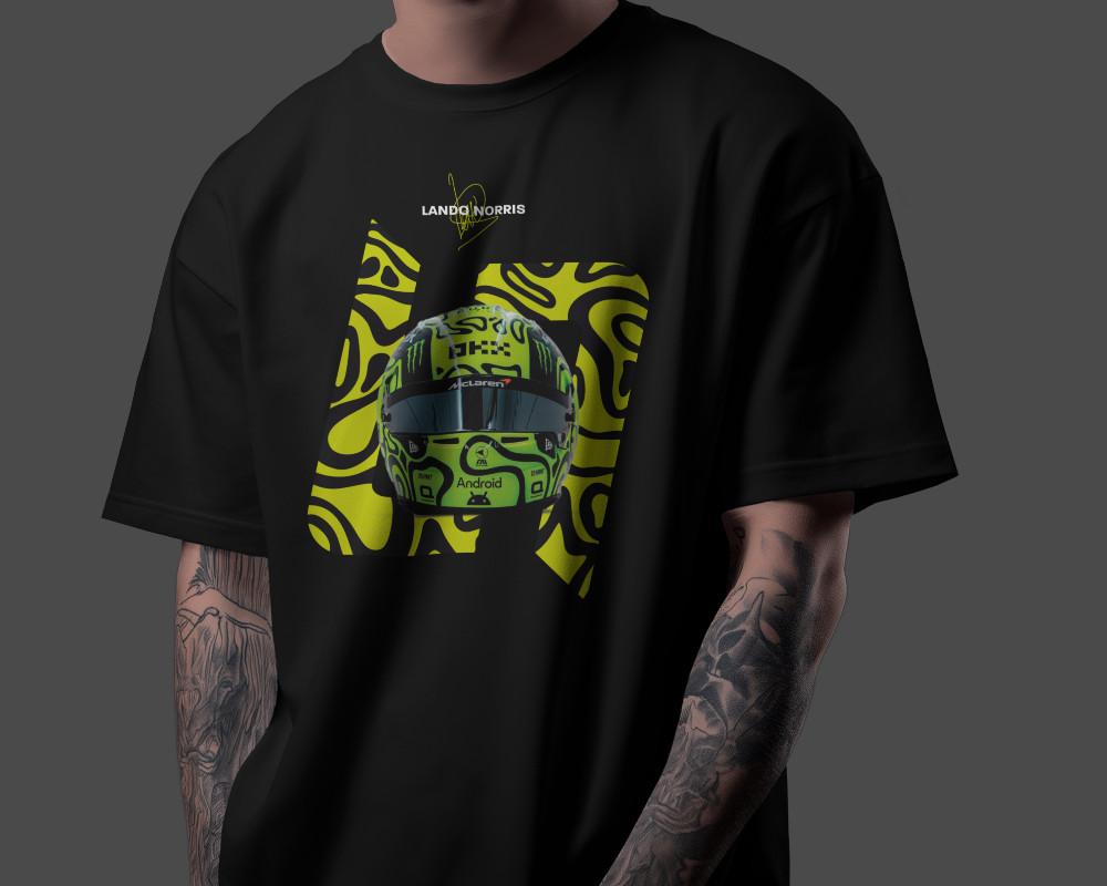 

Lando Norris F1 Fan Art Graphic Tee • 100% Cotton Unisex Shirt S