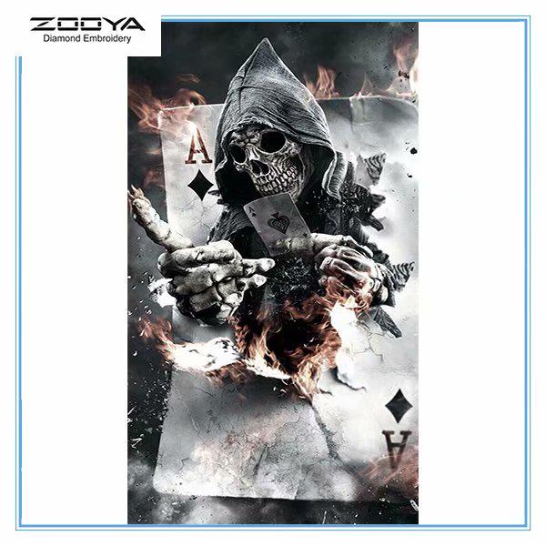 

ZOOYA DIY 5D Полный Круглый Алмазная Картина Череп Карта Алмазная Мозаика Осел Вышивка Крестом Домашний Декор