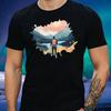 T-Shirt Men Wanderer Landscape Nature Motif Cotton Size XS To 5XL