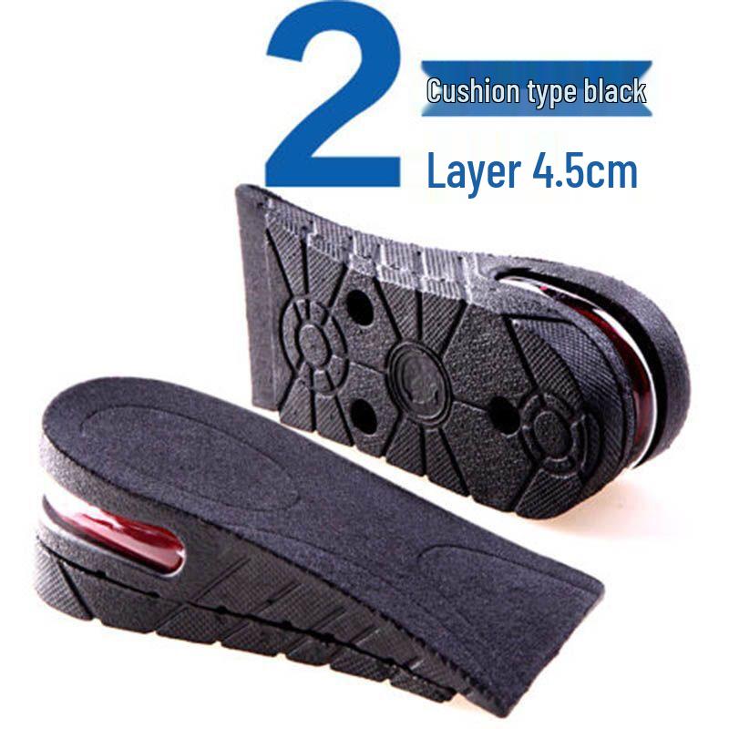 Unisex Invisible Height Increase Insoles: Shock-Absorbing, Deodorant, Breathable Air Cushion Half Pads