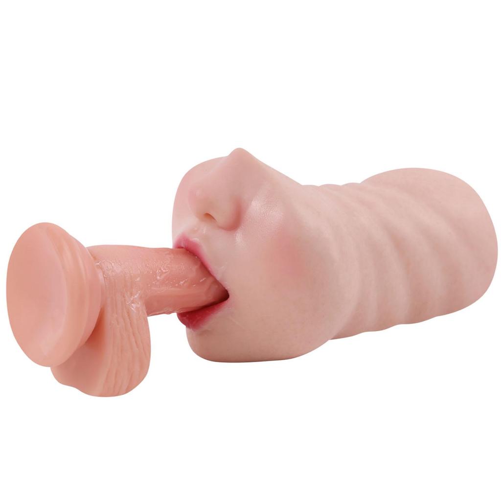 Men's Masturbation Cup Sex Doll Oral Sex With Tongue Soft Skin Nude With Teeth Adult Product