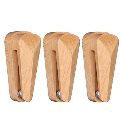 Selbstklebende Handtuchklemmen aus Buchenholz mit einzigartiger Schwerkraft-Kohlenstoffstahlkugel Multifunktional Nein