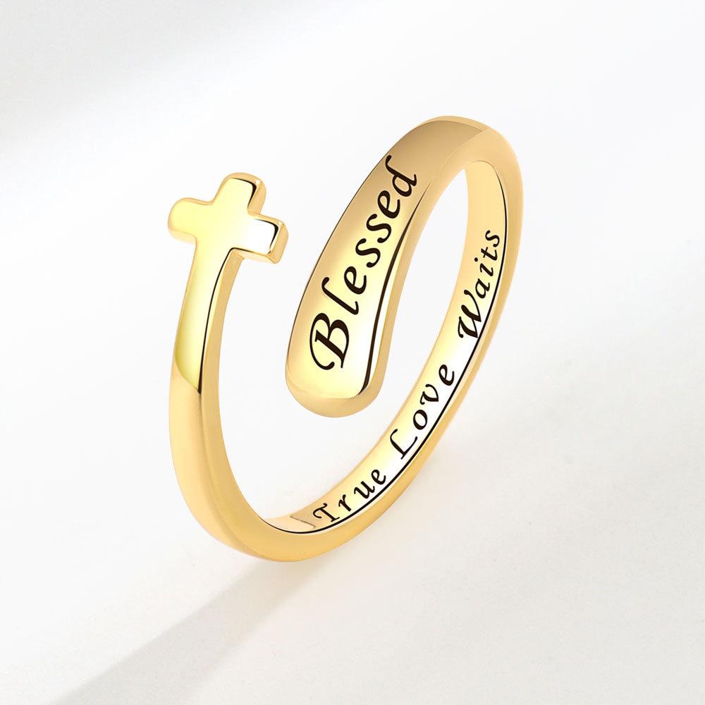 Fashion Personalized Index Finger Ring Niche Design Geometric Twist Open Ring Temperament Retro Couple Ring for Girlfriend Simple Geometric Ring