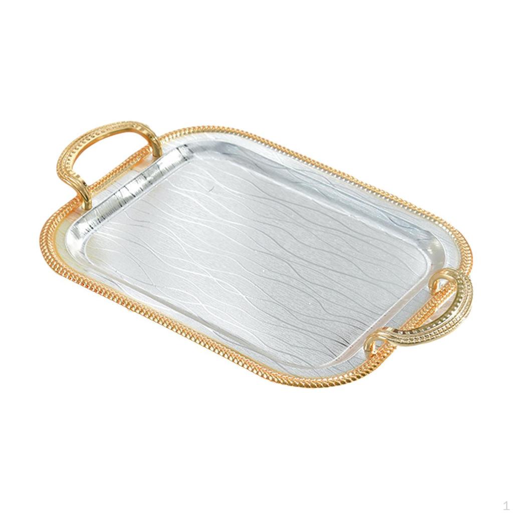Tavă de Servire Decorativă Multifuncțională Elegantă Suport pentru Ceașcă de Ceai Bijuterii pentru Bucătărie Toaletă