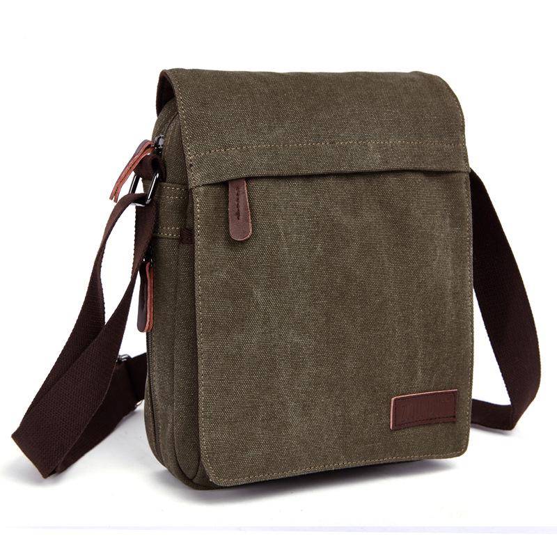 Casual Men Shoulder Bags Vintage Canvas Fashi Zipper Ipad Bag Cellphe Bag Male Messenger Bags Handbag New 2026 Gift for Man