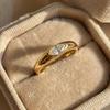 925 Sterling Silve Hot Sale Wedding Bands Women Rings with Marquise Cubic Zirconia Simple and Elegant Female New Trendy Zircon