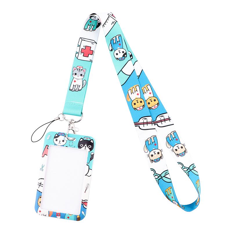 Medical signs Credential Holder Keychains Neck Lanyard For Pass Card Credit Card Holder Keychain Straps Mobile Phone Wholesale