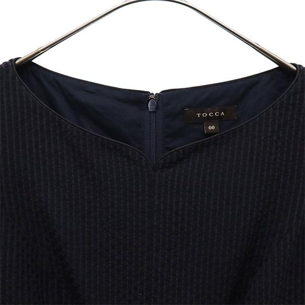 TOCCA Made In Japan Short Sleeve Race One Piece Navy System Women Used