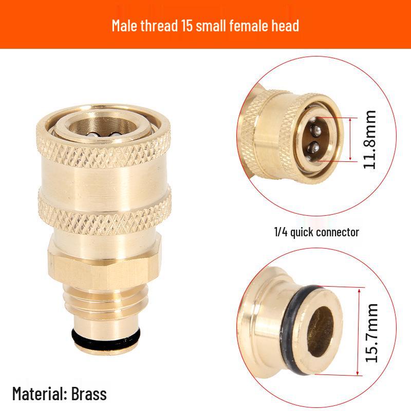 2-Point Brass Quick Connect High-Pressure Water Gun Hose for Car Washing and Cleaning 380.