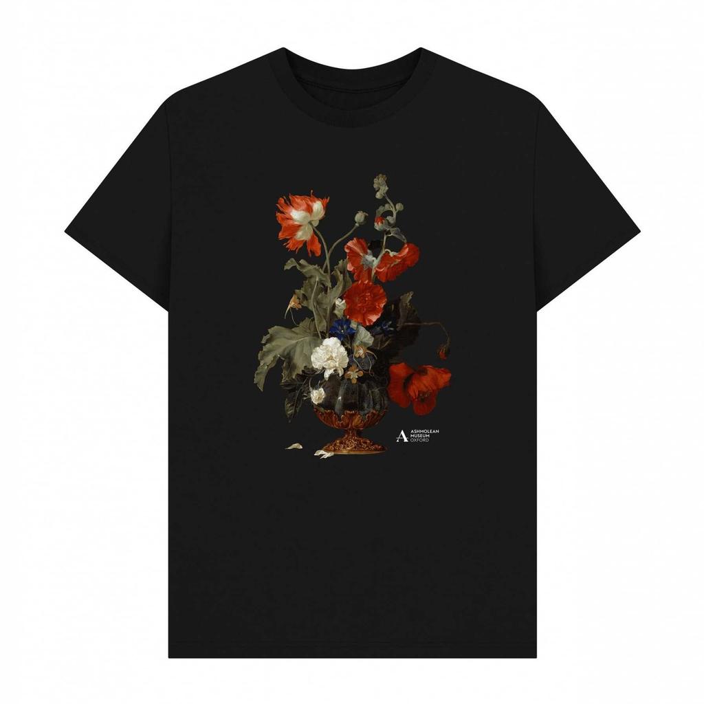 Ashmolean Museum Unisex Adult A Vase Of Flowers T-Shirt