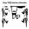 Zotye T600 Interior Carbon Fiber Gear Shift Console Wrap Sticker