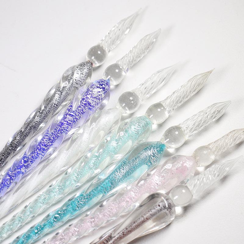 Starry Sky Glass Dip Pen Set: Crystal Signature & Student Pen Stationery Gift