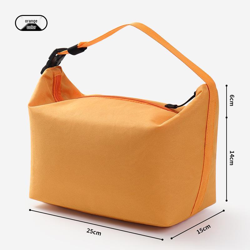 Sleek Insulated Lunch Bag with Buckle - Waterproof Oil-proof Thickened Aluminum Foil Protection оранжевый 830₽