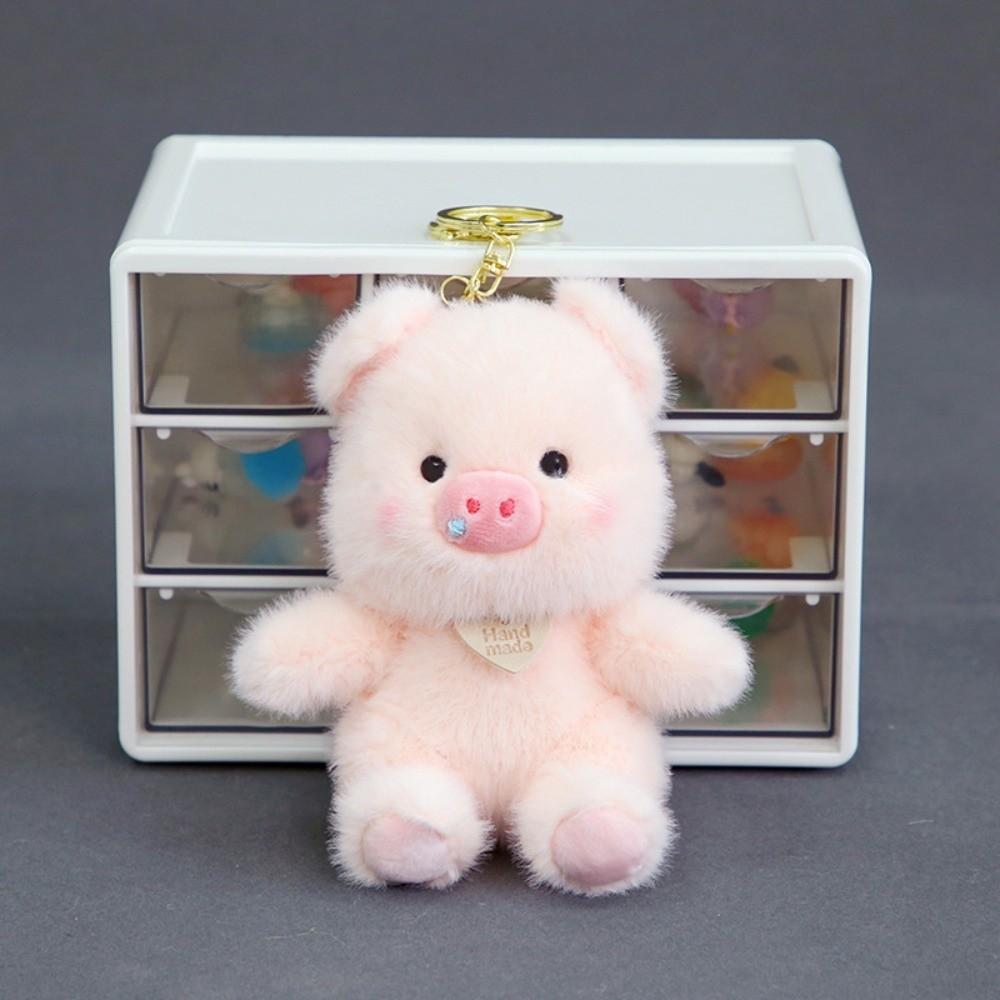 Cute Plush Pig Keychain Cartoon Bag Hanging Bag Charm Stuffed Pig Pendant  Gifts