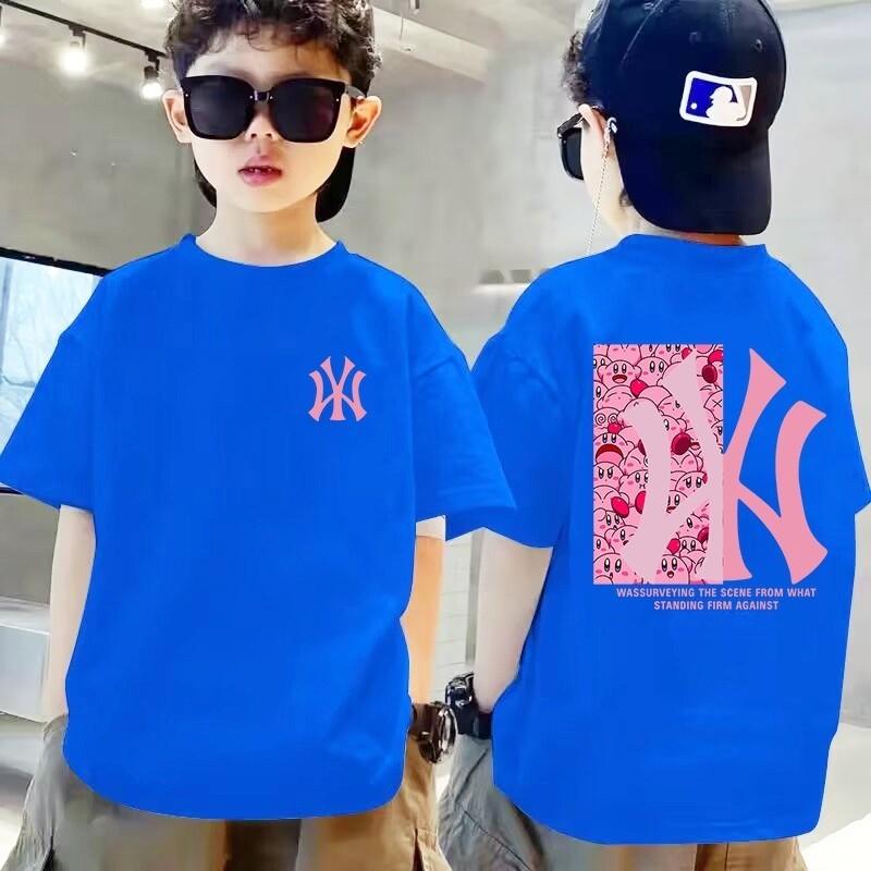 Cute casual T-shirt for boys and girls, fashionable printed T-shirt for children 140