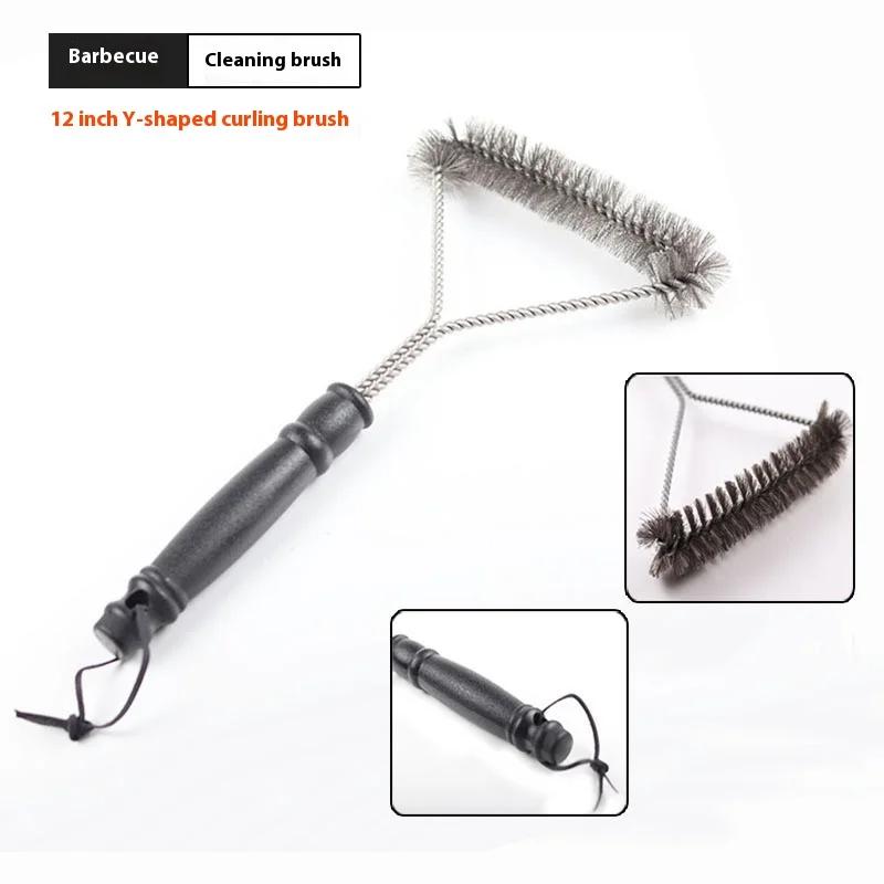 

Щетка для чистки барбекю Инструмент для чистки барбекю Аксессуары для гриля Щетина из нержавеющей стали Щетки для чистки с антипригарным покрытием Аксессуар для барбекю