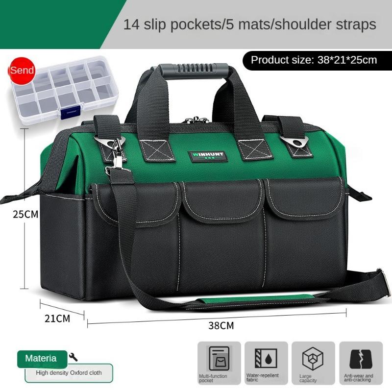 Hot Sale Upgrade Heighten large capacity Tool Bag Thickened 1680D Oxford Waterproofed Wear-Resistant Electrician Storage Toolkit