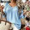 Women's Fashion Casual Autumn Winter Long Sleeve V-Neck  Blouses & Shirts
