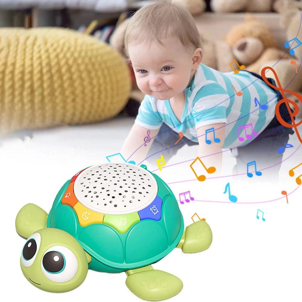 Simulation Musical Crawling Turtle Toys Plastic Musical Projector Turtle Toys Kids Toddlers