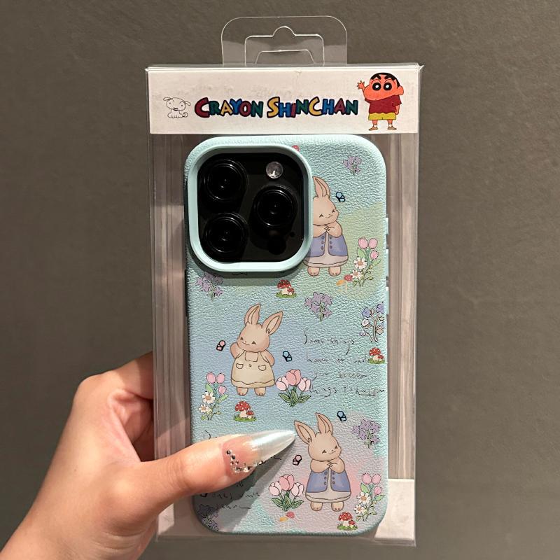 For Apple 16promax Mobile Phone Case New Model for IPhone12 Advanced 15pro Leather Pattern 13 Bunny 14 Cartoon