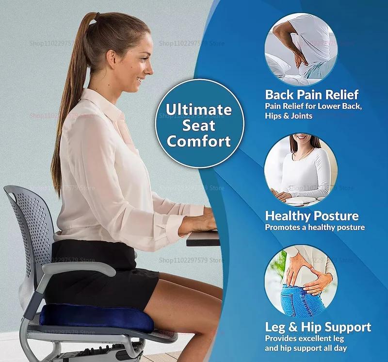 Ergonomic Memory Foam Office Chair Cushion Hemorrhoid Support Cushion Sedentary Relief Seat Pad Student Car Seat Cushion