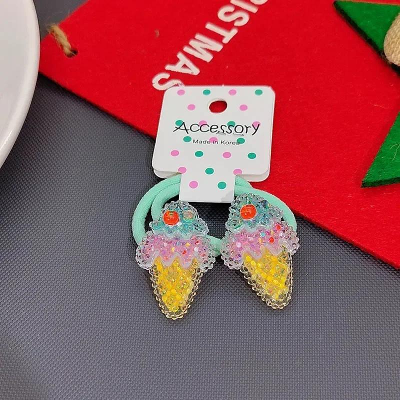 Koreanische Kinder Pailletten Floral Elastische Haarbänder Gummiband Haargummi Prinzessin Kawaii Haarseil Kopfbedeckung Mädchen Haarschmuck